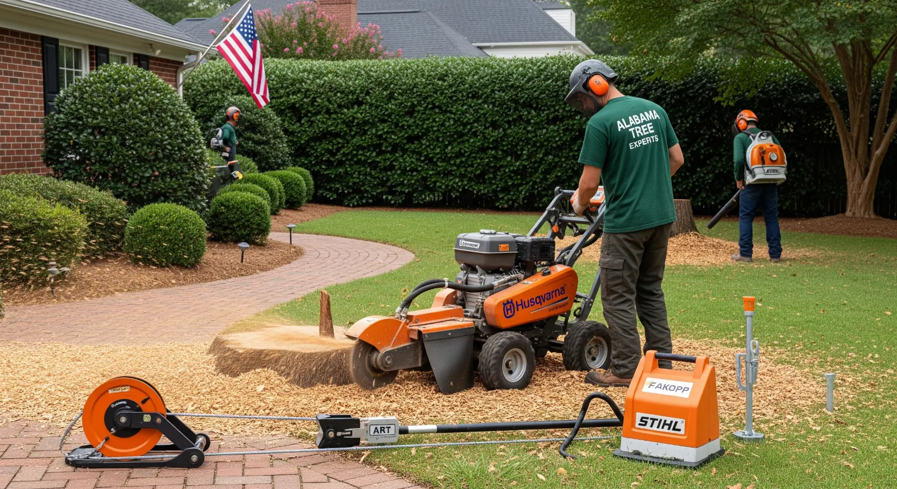 Stump Grinding Birmingham Suburban Yard