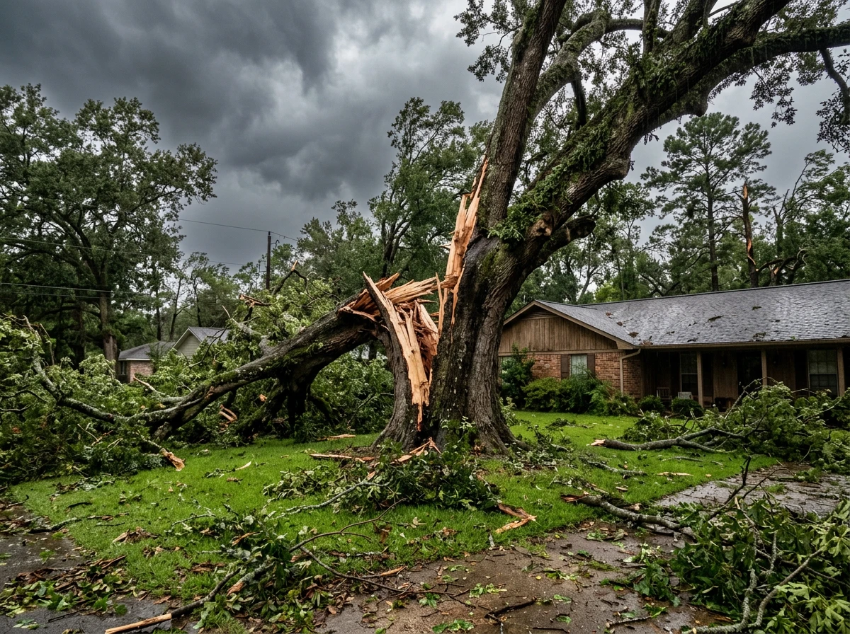 emergency storm damaged tree
